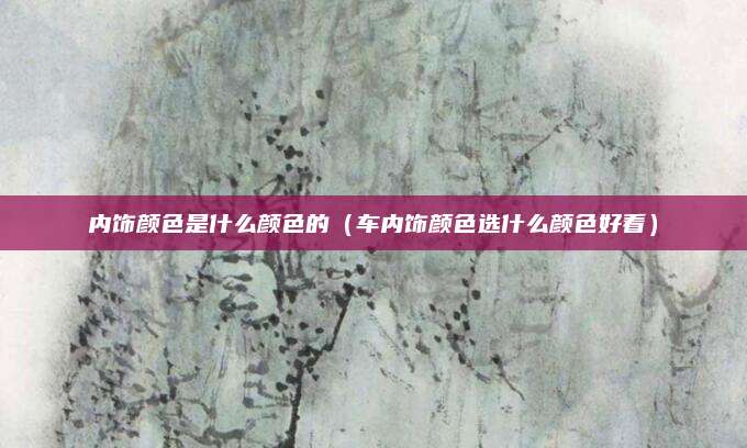内饰颜色是什么颜色的(车内饰颜色选什么颜色好看)