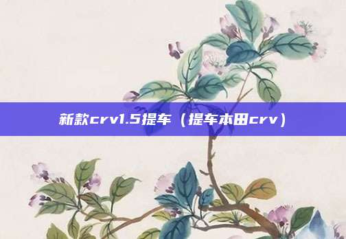 新款crv1.5提车(提车本田crv)