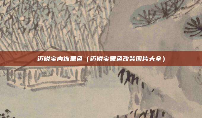 迈锐宝内饰黑色(迈锐宝黑色改装图片大全)