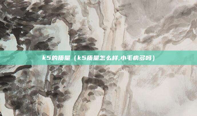 k5的质量(k5质量怎么样,小毛病多吗)