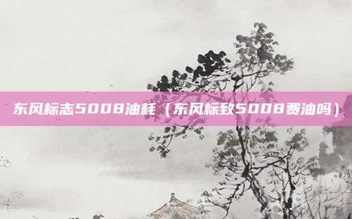 东风标志5008油耗(东风标致5008费油吗)