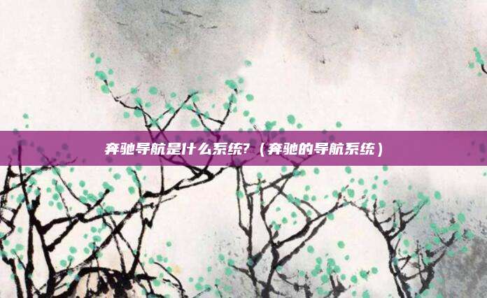 奔驰导航是什么系统?(奔驰的导航系统)