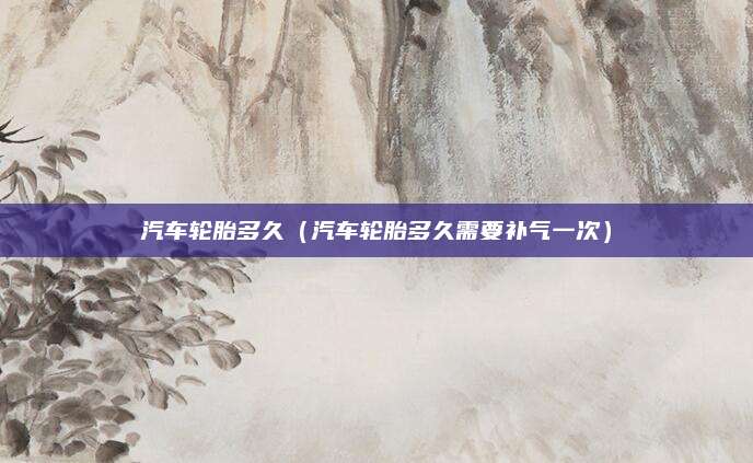 汽车轮胎多久(汽车轮胎多久需要补气一次)