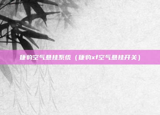捷豹空气悬挂系统(捷豹xf空气悬挂开关)