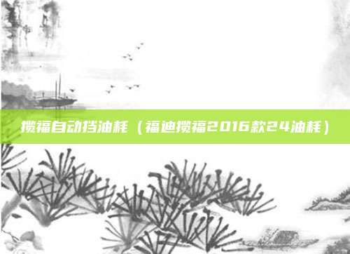 揽福自动挡油耗(福迪揽福2016款24油耗)