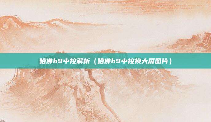 哈佛h9中控解析(哈佛h9中控换大屏图片)