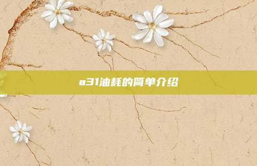a31油耗的简单介绍