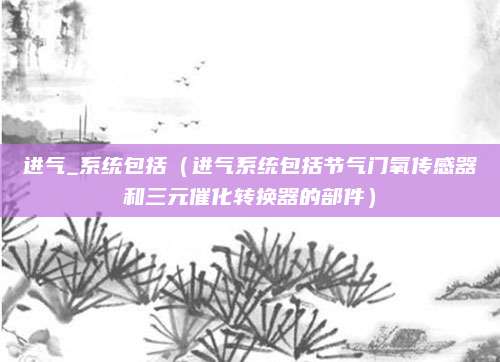 进气_系统包括(进气系统包括节气门氧传感器和三元催化转换器的部件)