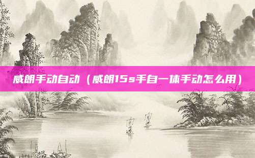威朗手动自动（威朗15s手自一体手动怎么用）