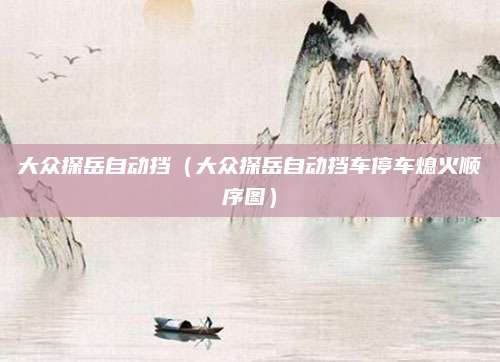 大众探岳自动挡(大众探岳自动挡车停车熄火顺序图)