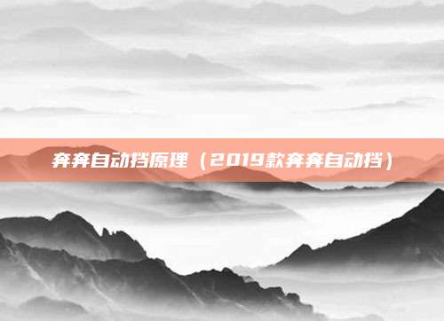 奔奔自动挡原理（2019款奔奔自动挡）