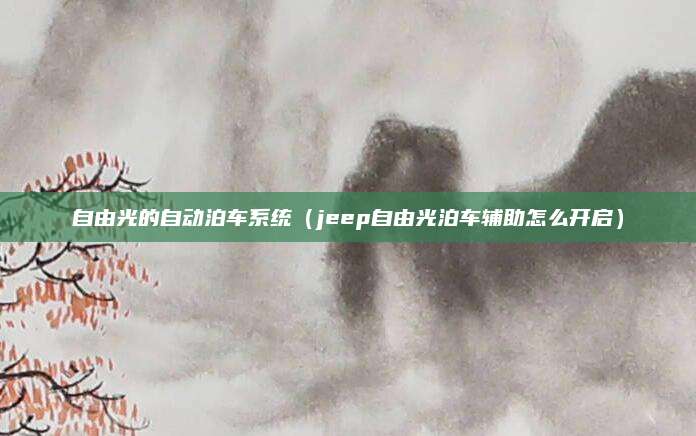 自由光的自动泊车系统(jeep自由光泊车辅助怎么开启)