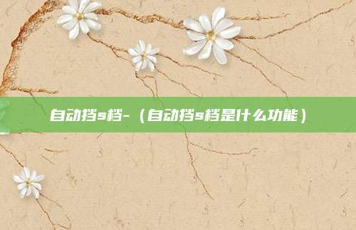 自动挡s档-(自动挡s档是什么功能)