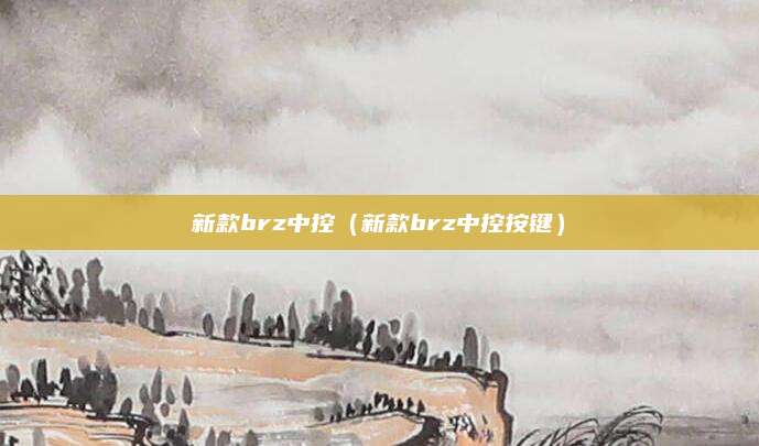新款brz中控(新款brz中控按键)